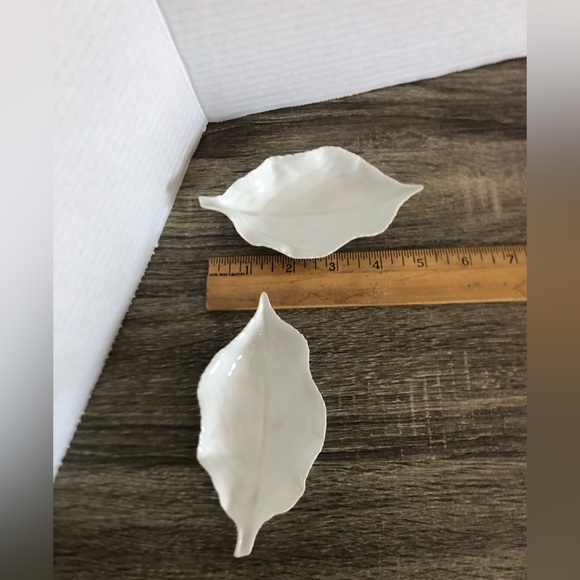 Vtg Limoges France Leaf Shaped Trinket Dishes - Picture 9 of 11